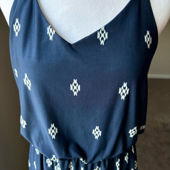 NWOT Maurices Women's Sleeveless Halter Dress Strappy Navy Blue M Knee Length - Picture 3 of 9